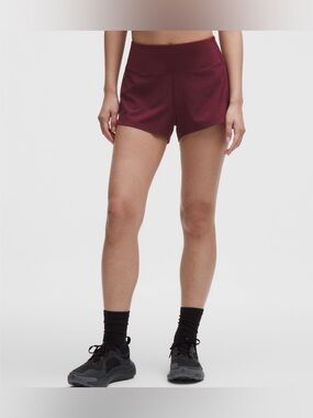 Lululemon Speed Up HR Short 2.5" *Mesh Vent Burgundy Bay Sz XL NWT